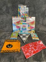 All packaged decorations arranged together