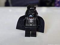 Front view of complete Darth Vader minifigure with cape and helmet