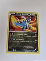 Front of White Kyurem cracked ice holo card
