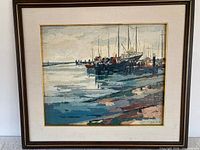 Front view showing full framed painting