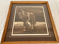 Framed signed print showing entire piece