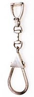 Full view of sterling silver key ring showing entire structure