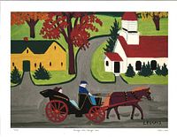 Front view of Maud Lewis giclée print showing full artwork and printed signature