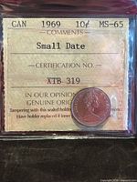 ICCS graded holder showing certification details and obverse of coin