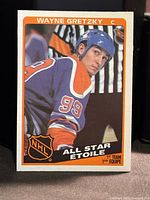 Front view of 1984-85 OPC Wayne Gretzky #208 card