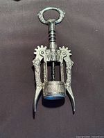 Full view of ornate winged corkscrew