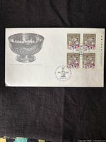 Full view of FDC with illustration, stamps and cancel