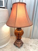 Full view of lamp with shade