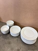 Full grouping of stacked plates and bowls