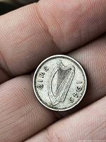 Obverse with Irish harp and date 1949