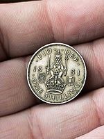 Reverse showing FID DEF 1951 ONE SHILLING Scottish crest
