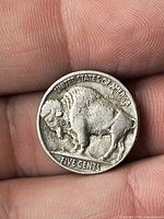 Reverse of 1934 Buffalo nickel with bison design and denomination