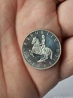 Obverse showing rider on horseback, REPUBLIK ÖSTERREICH legend