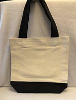 Front view of one tote showing color scheme and structure