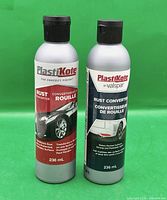 Front view of both PlastiKote Rust Converter bottles