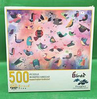 Front of sealed Brain Tree Birds 500-piece puzzle box