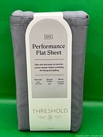 Front view of packaged Threshold Performance flat sheet
