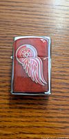 Front view of Calgary Flames Zippo lighter