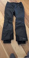 Full view of Columbia snow pants front