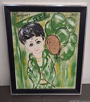 Full view of framed painting