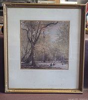 Framed landscape print front view