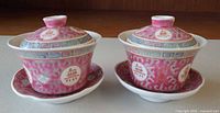 Two complete gaiwan sets assembled