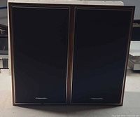 Front view of both Realistic NOVA-15 speakers with grills on