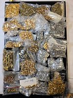 overview of all clear bags on black tray