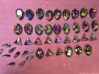 Full layout of all stones showing quantity, shapes, finish