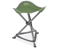 Stock image of assembled green Uline tripod stool