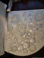 Top view showing entire assortment of crystal pieces spread out