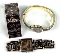 Overview of the three watches in the lot