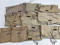 All eleven felt silverware bags laid out together