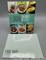 Front covers of cookbook and diary