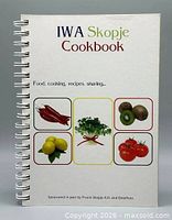 Front cover showing title, produce images, spiral binding