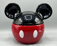 Front view of Mickey Mouse ceramic cookie jar