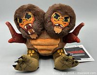 Front view of Demogorgon plush with hangtag visible