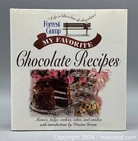 Front cover of square hardcover cookbook