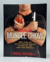 Front cover of cookbook showing title, author, and condition