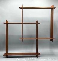 Front view of assembled shelf showing overall design