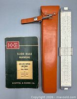 Slide rule, case, manual overview