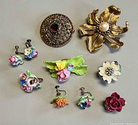 All nine jewellery pieces grouped