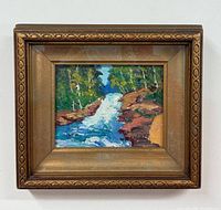 Front view of framed painting