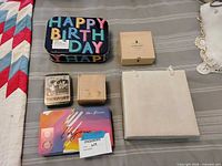 All boxes and tins closed for size and style reference