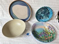 Group shot of all four bowls showing designs and sizes