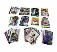 Overview of all card stacks and singles laid out