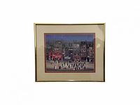 Front view of framed Michel Delacroix print showing artwork, matting and frame