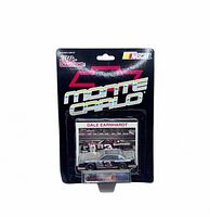 Front view of sealed Racing Champions package showing car, card, stand and branding