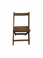 front view of wooden folding chair