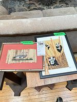 Overall view of both framed artworks